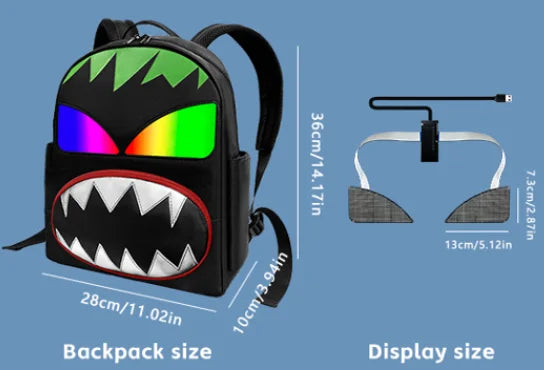 Led Light Backpack Smart App Programmable Picture Animations logo Display Screen Bag Travel Laptop Backpack Student School Bags