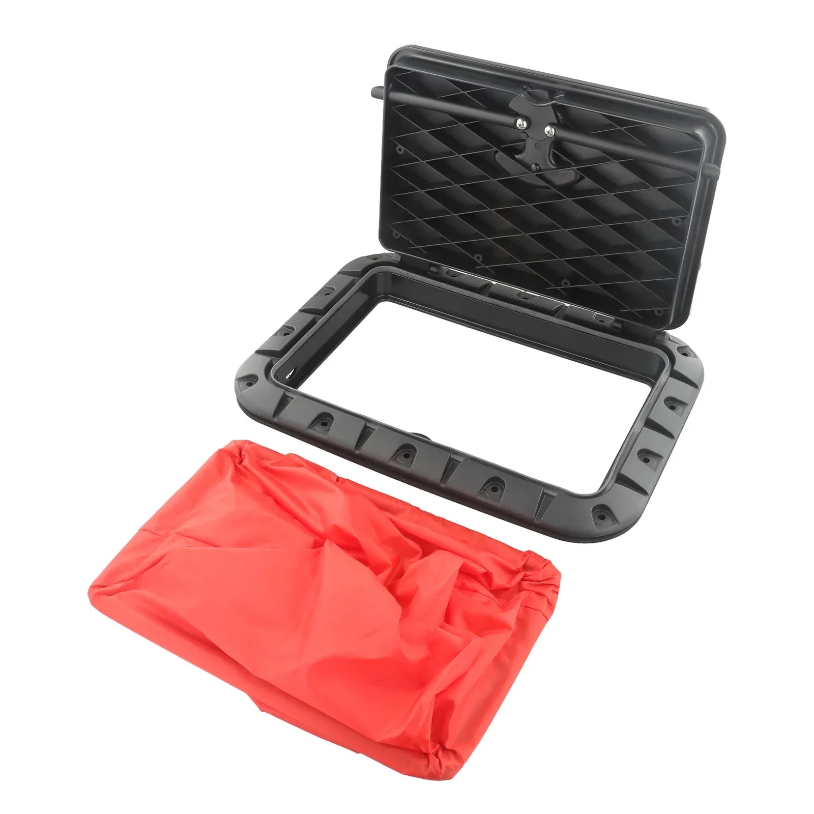 Marine Deck Square Hatch And Red Waterproof Bag For Boat Kayak Canoe Boat Parts Accessories Drifting Water Sports