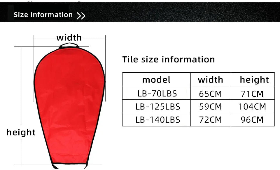 KEEP DIVING Scuba Diving 60LBS/70LBS/125LBS/140LBS Lift Bag Big Exhaust Valve with a Head Pumping