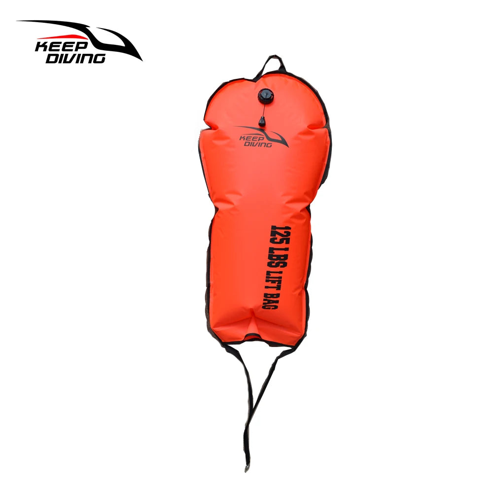 KEEP DIVING Scuba Diving 60LBS/70LBS/125LBS/140LBS Lift Bag Big Exhaust Valve with a Head Pumping