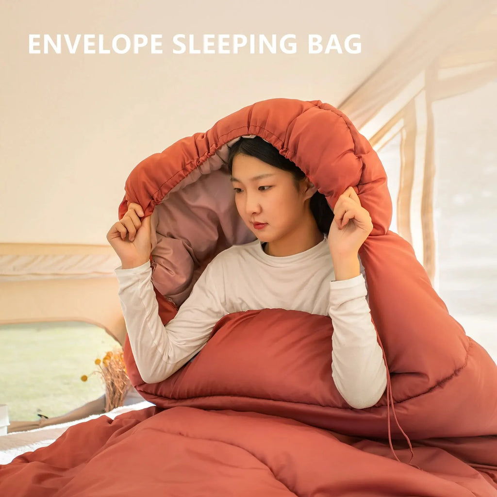 Hot Sale Large Camping Sleeping Bag Lightweight 3 Season Loose Widen Bag Long Size for Adult Rest Hiking Fishing Wholsale
