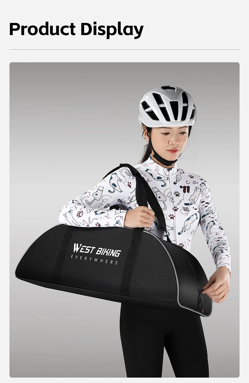 WEST BIKING Portable Bicycle Magnetic Resistance Roller Training Stand Indoor MTB Road Bike Roller Trainer with Storage Bag