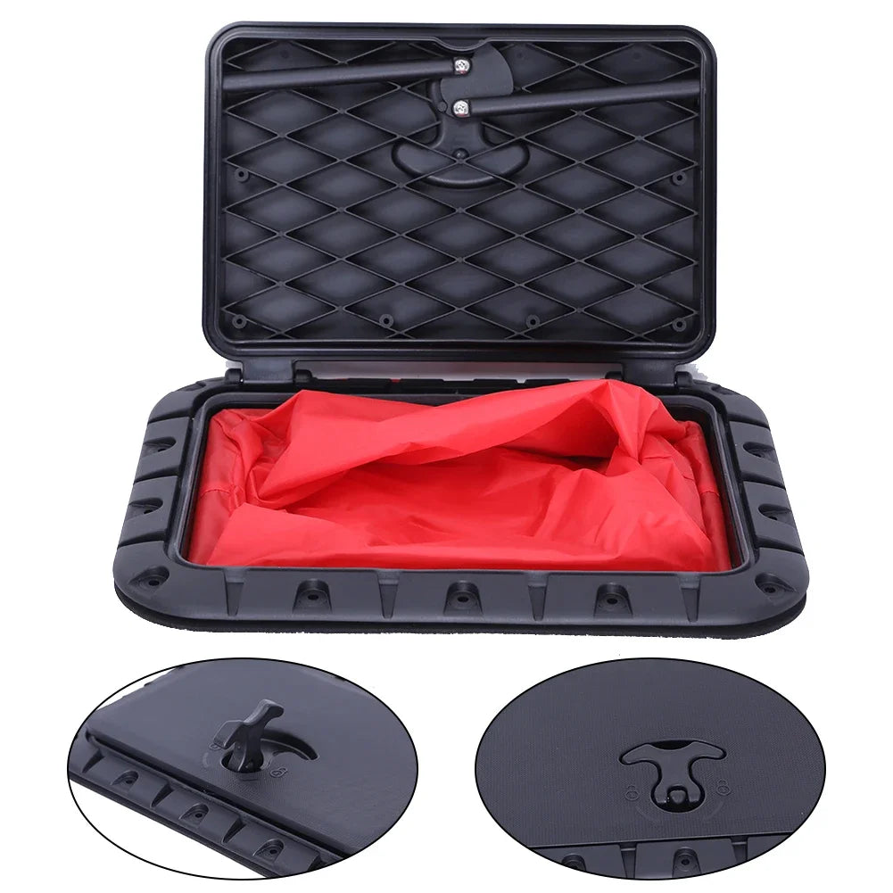 Marine Deck Square Hatch And Red Waterproof Bag For Boat Kayak Canoe Boat Parts Accessories Drifting Water Sports