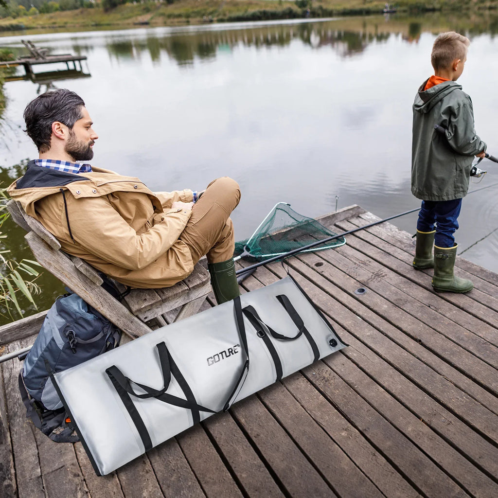 Goture Sea Fishing Live Fish Insulated Cooler Bag Waterproof Fish Bag Fishing Cooler Bag Freshness 72 Hour Retention Collapsible