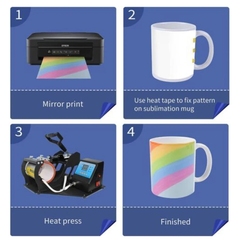 HTVRONT Sublimation Mugs 11oz Ceramic Sublimation Mugs Blank Bulk Coffee Mug White Ceramic Photo Cups With Bubble Bag