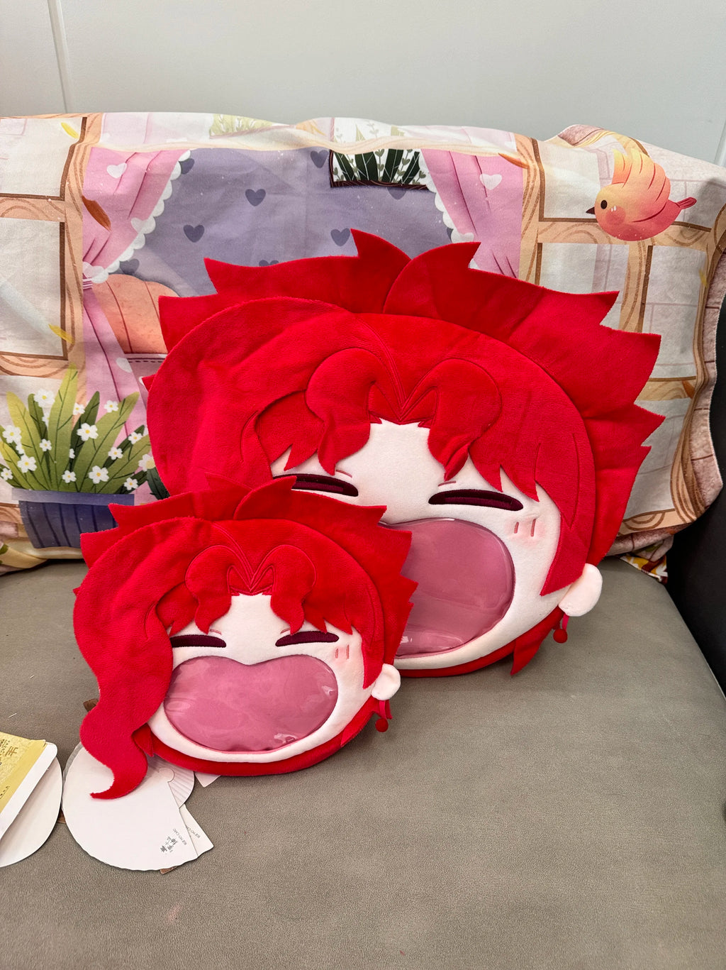 Japan Anime Kakyoin Noriaki Kawaii Big Face Cosplay Itbag Lolita Women Shoulder Bags Plush Backpack Funny Decor Fans Gift Bag