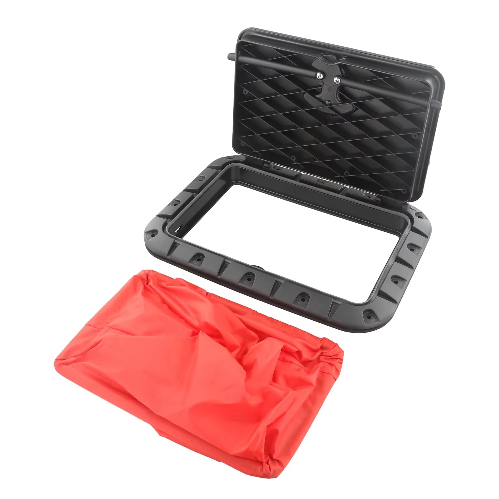 Marine Deck Square Hatch And Red Waterproof Bag For Boat Kayak Canoe Boat Parts Accessories Drifting Water Sports