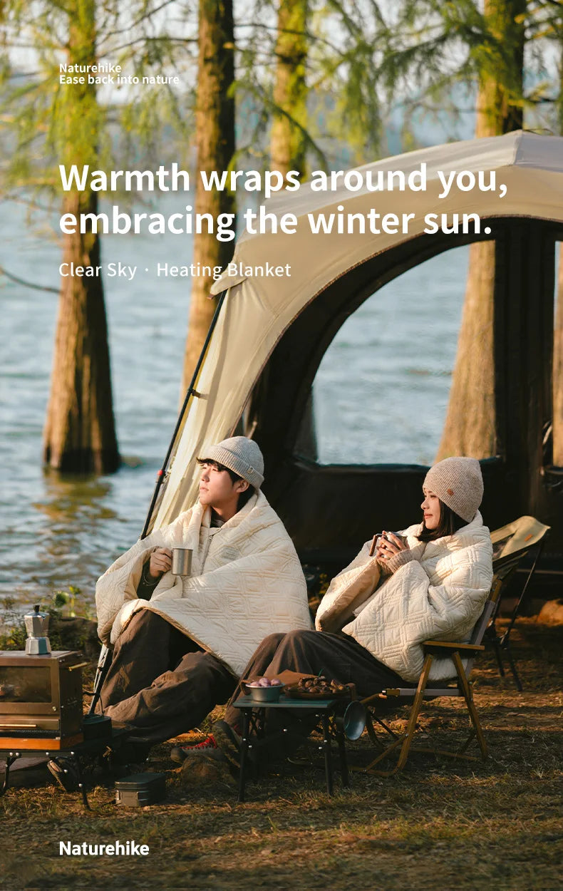 Naturehike USB Electric Heating Blanket Winter Camping Warm Keeping Multi-purpose Thermal Shawl Sleeping Bag Liner CNK2450PJ015