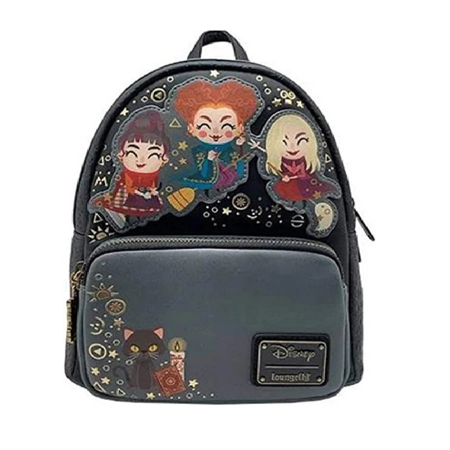 PU Leather Stitch Women Double Shoulder Backpack Donald Goofy Mickey Lady Bags Sequin Schoolbag Handbag Mummy Bag Girls