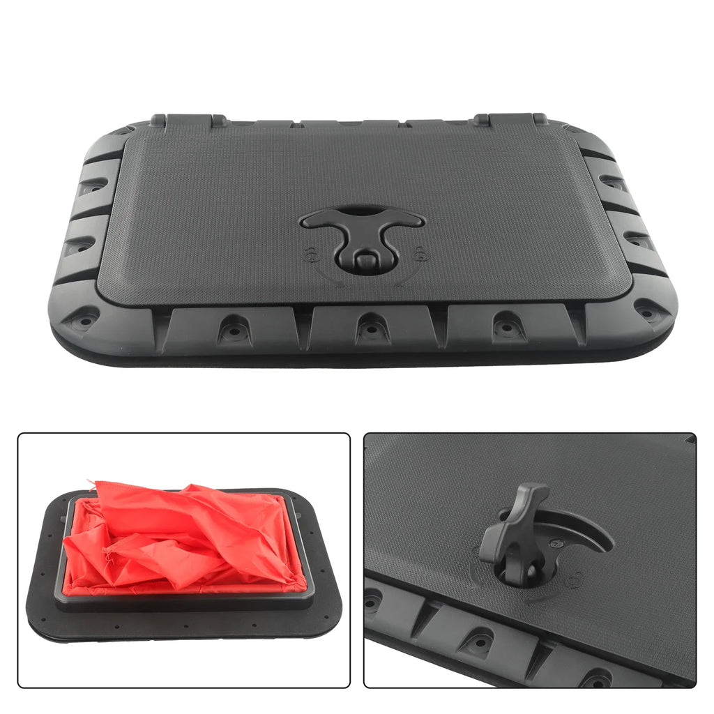 Marine Deck Square Hatch And Red Waterproof Bag For Boat Kayak Canoe Boat Parts Accessories Drifting Water Sports
