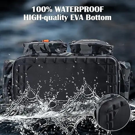 Goture Pro Angler Tackle Bag Holds 8x3700+4x3600 Trays Water Resistant Saltwater Fishing Gear Organizer 21.65" Gift for Men