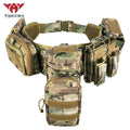 Yakeda Tactical Belt wilth Holster Magazine pouch Hunting Gadget Pouch Waist Bag Adjustable MOLLE Padded Patrol Duty Belt Combat