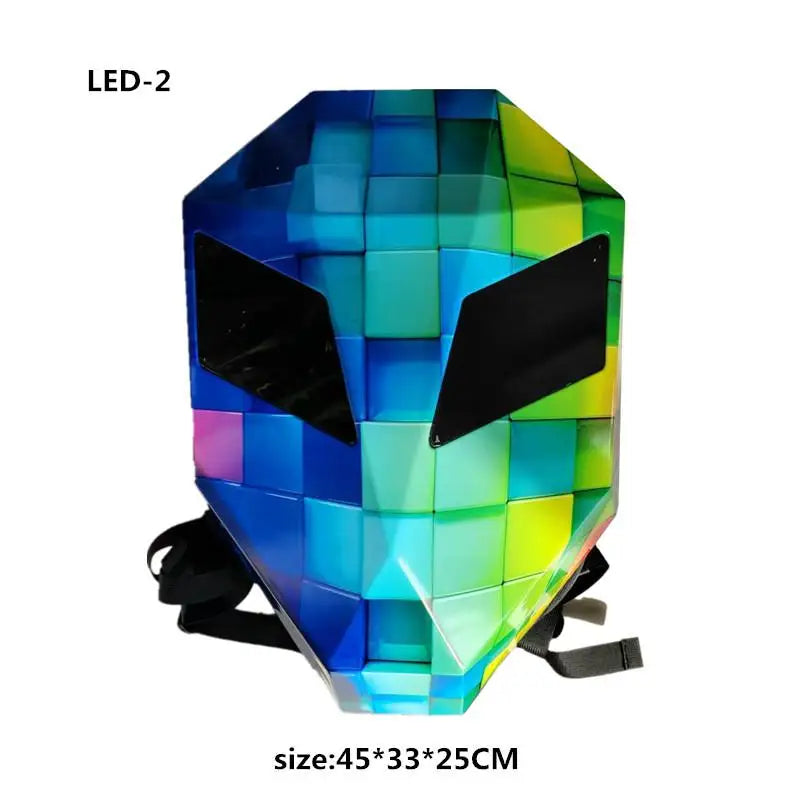 LED Backpack Motorcycle helmet bag Riding equipment waterproof multi-functional luminous backpacks School Bag Back Pack Plecak