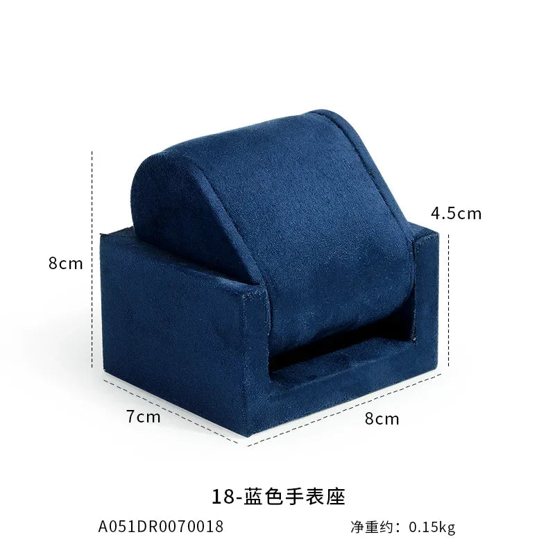 High End Watch Display Case Black and White Brushed Multi Position Watch Display Tray Blue Movable Pillow Bag Watch Display
