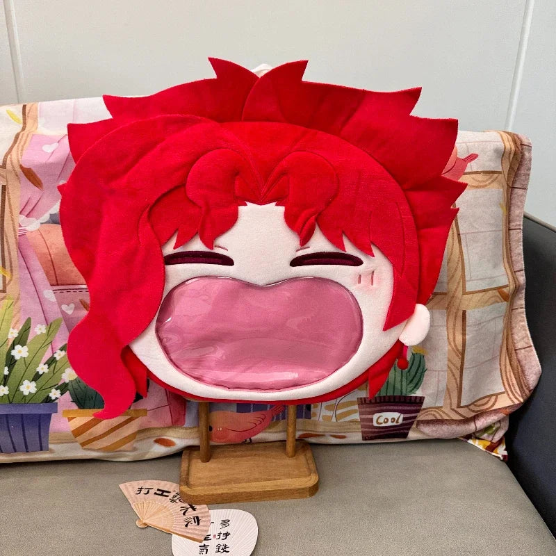 Japan Anime Kakyoin Noriaki Kawaii Big Face Cosplay Itbag Lolita Women Shoulder Bags Plush Backpack Funny Decor Fans Gift Bag