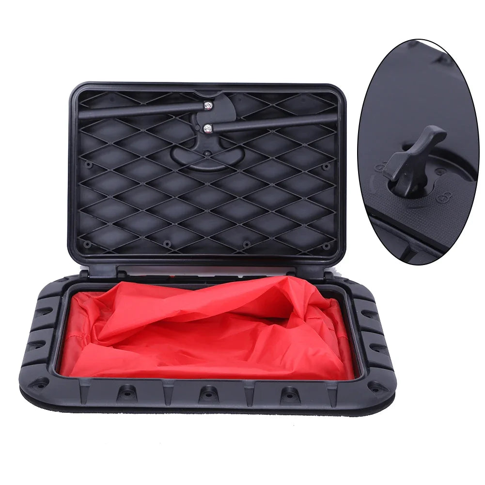 Marine Deck Square Hatch And Red Waterproof Bag For Boat Kayak Canoe Boat Parts Accessories Drifting Water Sports