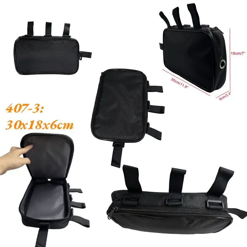 Bicycle Tube Frame Pack Bag, Battery Front Tool Box, Storage Case, MTB Ebike