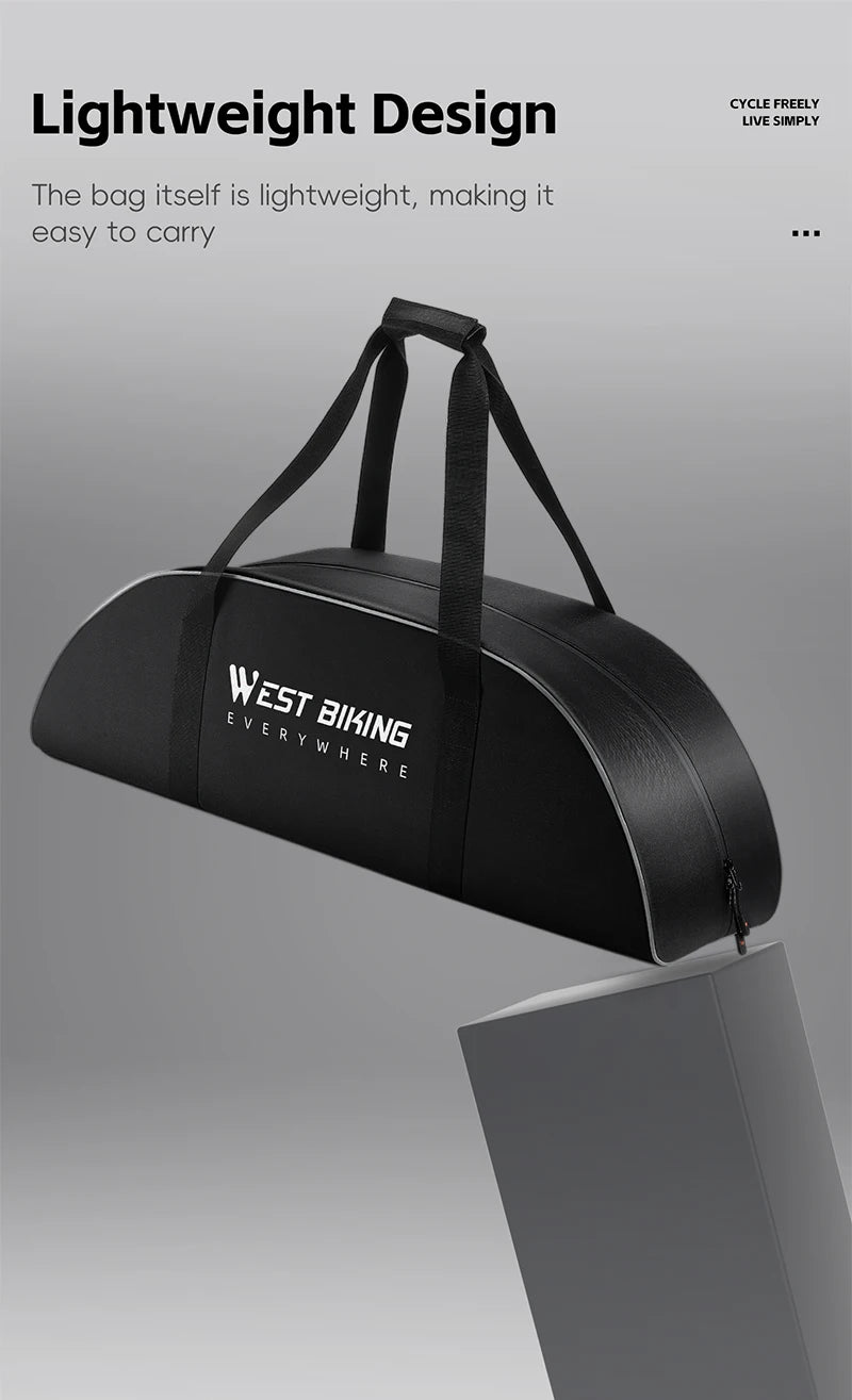 WEST BIKING Portable Bicycle Magnetic Resistance Roller Training Stand Indoor MTB Road Bike Roller Trainer with Storage Bag