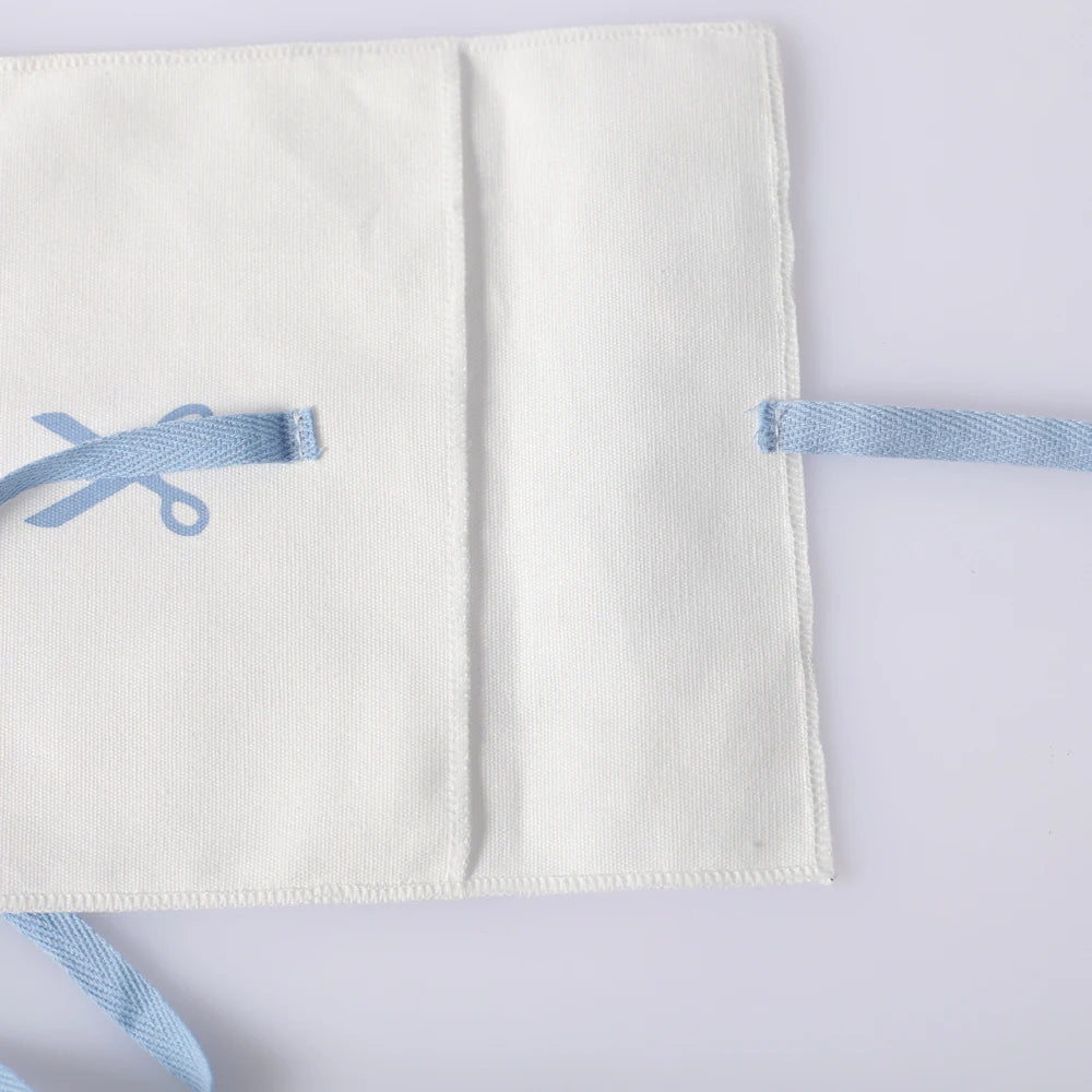 Custom Logo Luxury Jewelry Pouch cotton Envelope Cosmetic Gift Packaging Bag With Bow  Fashion Wedding Gift Bags Candy Bags