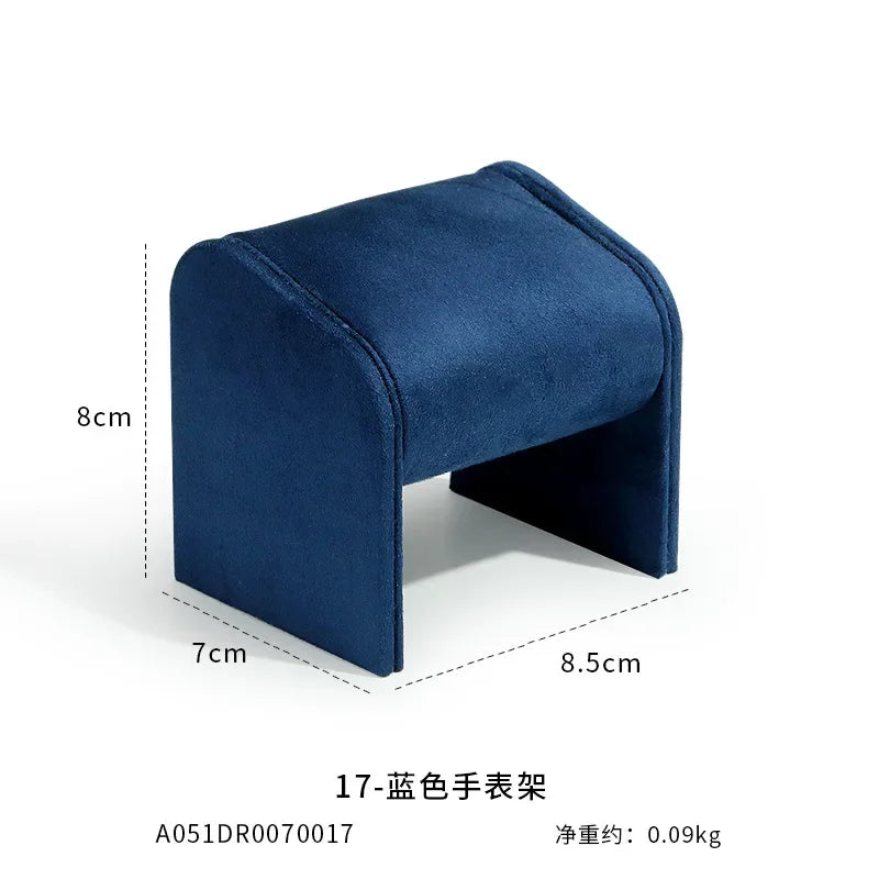 High End Watch Display Case Black and White Brushed Multi Position Watch Display Tray Blue Movable Pillow Bag Watch Display