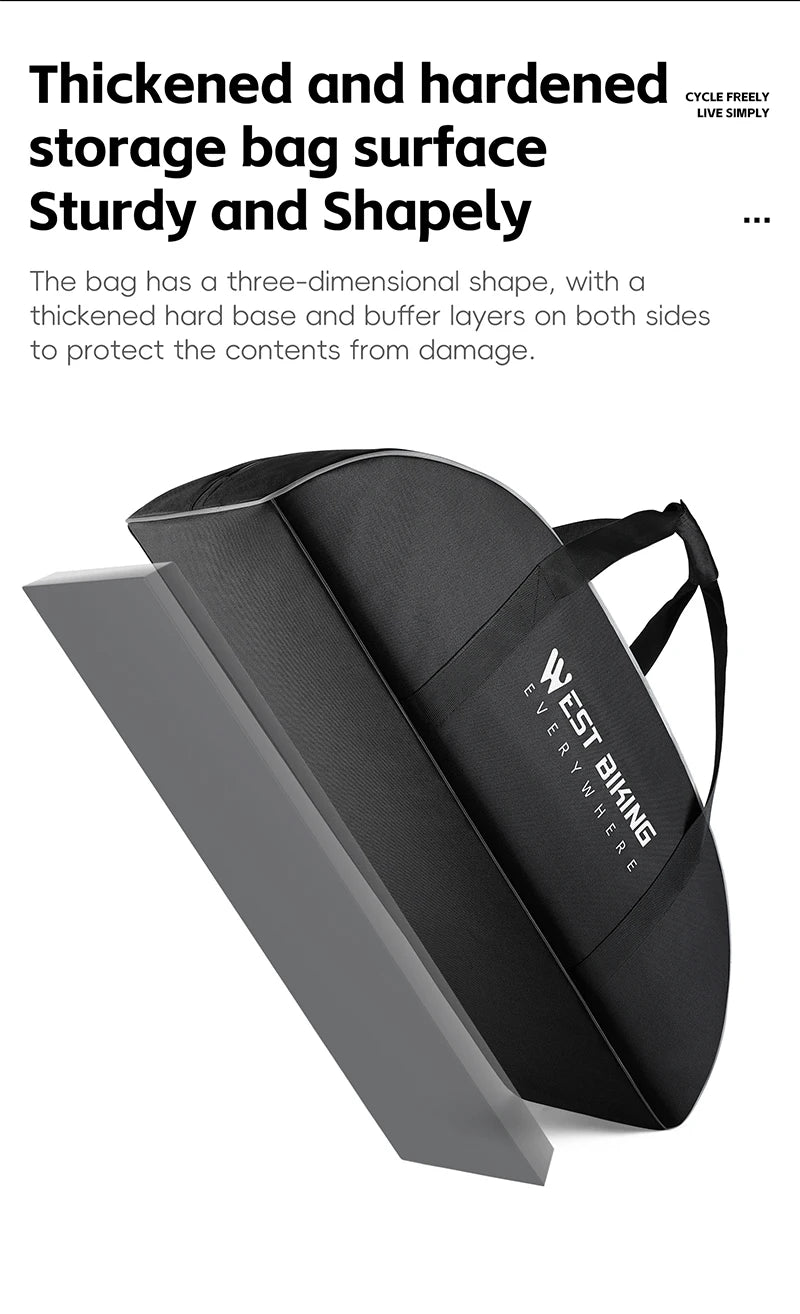 WEST BIKING Portable Bicycle Magnetic Resistance Roller Training Stand Indoor MTB Road Bike Roller Trainer with Storage Bag