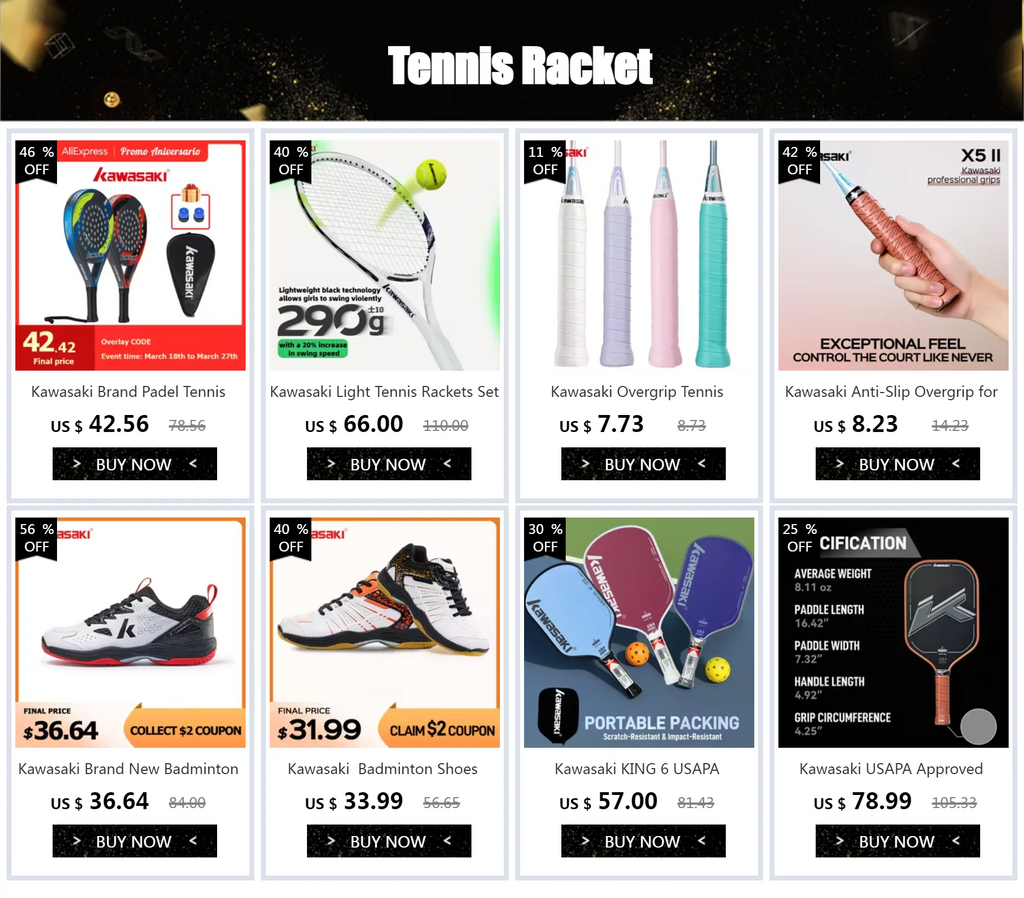 Kawasaki 2022 Padel Tennis Carbon Fiber Soft EVA Face Tennis Paddle Racquet with Padle Bag Cover Beach Tennis Paddle Racket