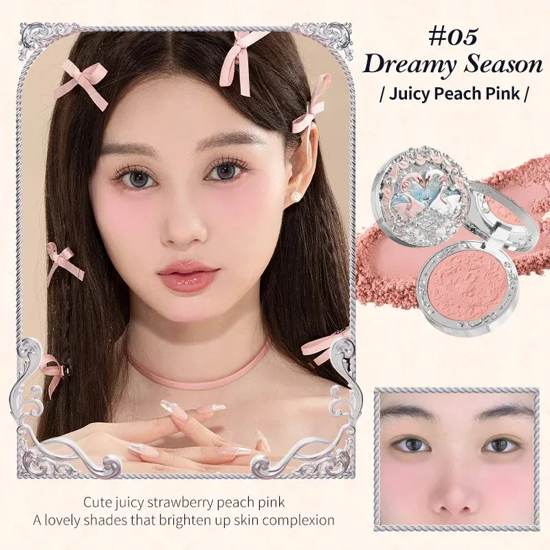 Flower Knows Makeup Set Swan Ballet Concealer Palette Embossed Blusher Shine Lipstick Kit With Bag THE SWEETIE BEAR Bunny Garden