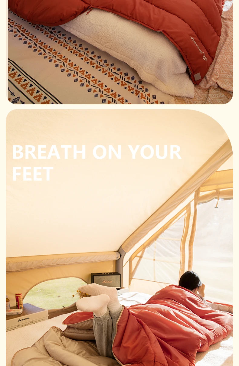 Hot Sale Large Camping Sleeping Bag Lightweight 3 Season Loose Widen Bag Long Size for Adult Rest Hiking Fishing Wholsale