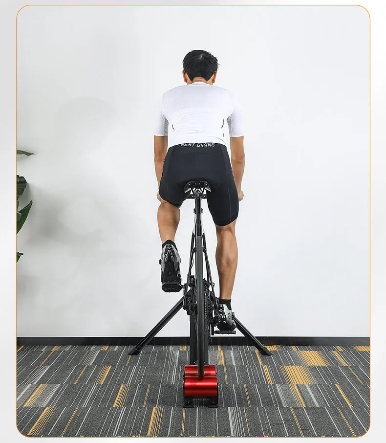 WEST BIKING Portable Bicycle Magnetic Resistance Roller Training Stand Indoor MTB Road Bike Roller Trainer with Storage Bag