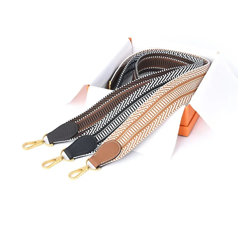 5cm Wide Togo Cowhide Woven Canvas Strap Suitable For Kelly Evelyn Bag Shoulder Strap Diagonal Cross Leather Material